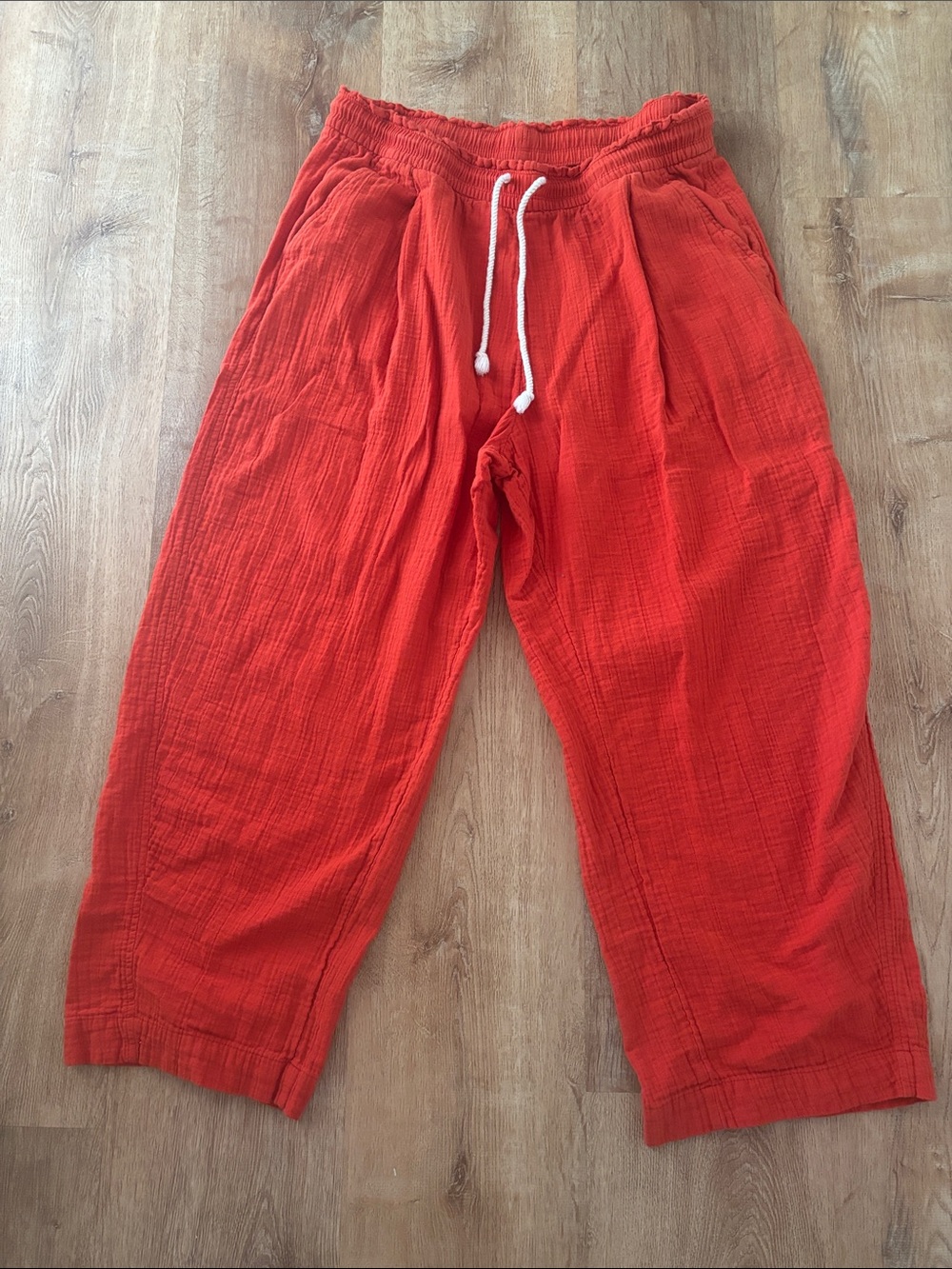 Old navy barrel pull on pants xl tall hot orange